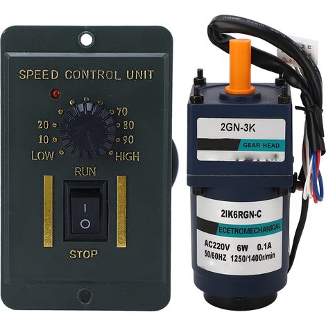 AC220V 6W Getriebemotor mit Steuerung, einphasig, 1400 U/min Drehzahlreduzierer, Motor mit variabler Drehzahl (1/5)