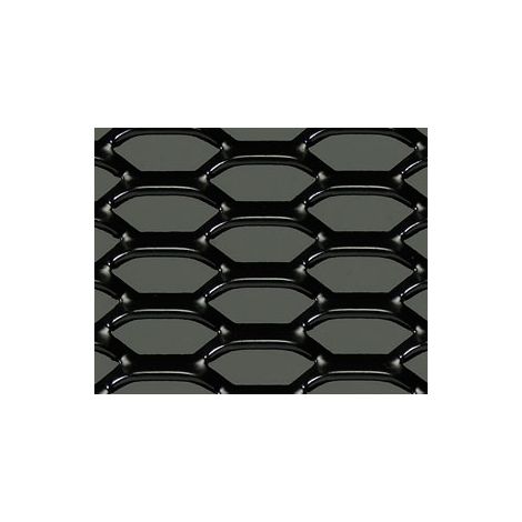 Grille racing aluminium nid d'abeille 1x125x25cm – Revêtement poudre noir – Pour montage par-chocs et prises d'air – Autostyle