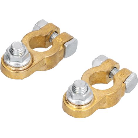 Conector de batería para automóvil - 2 piezas - Abrazaderas de cobre para terminales superiores positivo y negativo