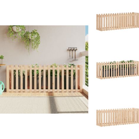 Lit surélevé de jardin design de clôture 200x50x70cm pin massif - Jardinière - Bac À Plantation - Pot De Fleurs Extérieur - Décoration Jardin - Espace Vert (1/5)
