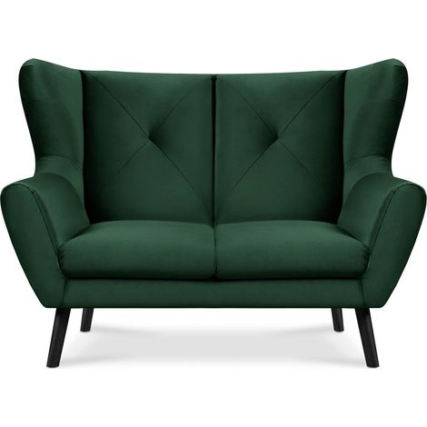 KONSIMO MIRO Zweisitzer-Sofa, dunkelgrün (1/4)