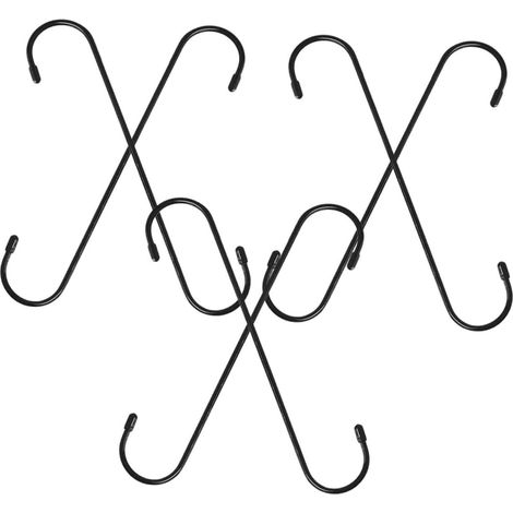 6 crochets à vis - fer - noir - pour suspension et rangement (1/5)