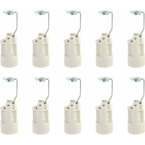 Culot pour ampoule E14 Douilles de Lampe E14 Réglables Convertisseur Douilles E14 Douille à Baïonnette Support 10 PCS (Blanche) (1/5)