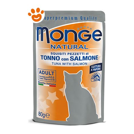 Monge Superpremium Gatto, in busta 80gr - Tonno con Salmone
