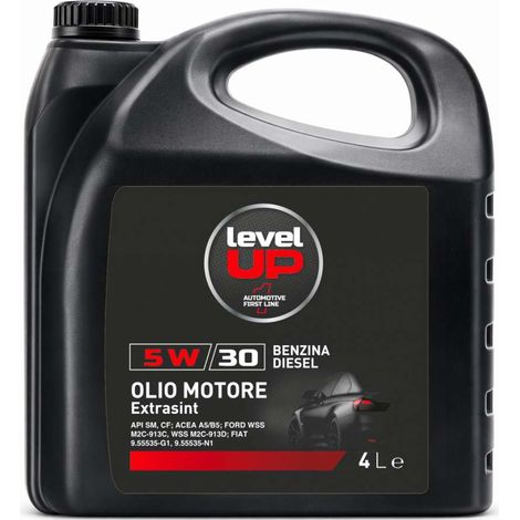 Level Up Olio Motore Extrasint SAE 5W-30 - 4 Litri - Alta Prestazione
