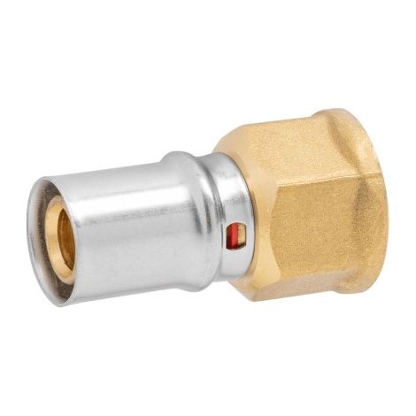 Niples Raccordo Dritto Femmina Pressare Pinzare per Tubo Multistrato Acqua 10PZ Femmina 1/2" 16mm