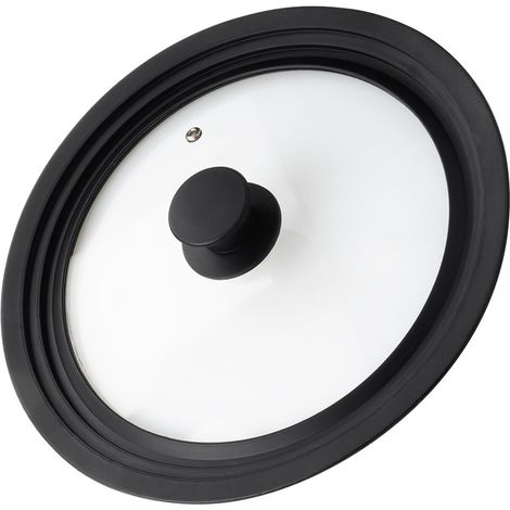 Couvercle universel en verre et silicone pour casseroles et poêles 24/26/28 cm (1/5)