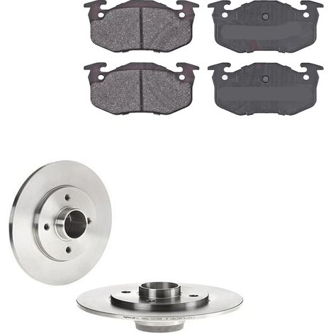 KIT FRENI POSTERIORI compatibile con RENAULT CLIO II (BB,CB) - DISCHI + PASTIGLIE OEM: P 61 032 / 16058C , 16149 , 16286 , 17447C /SOSTITUZIONE DIRETTA/BASSA POLVERE/SILENZIOSO (1/5)