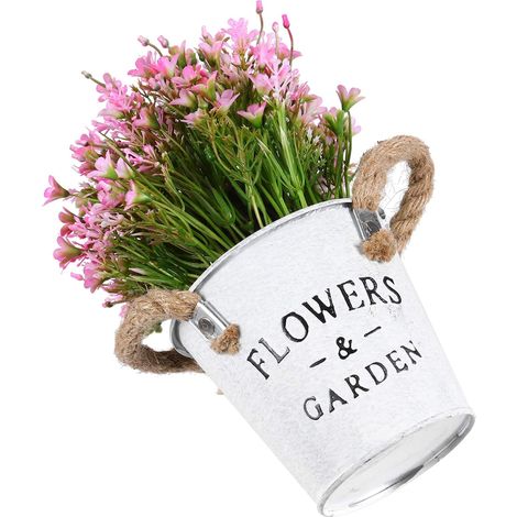Bonsaï de Fleur Simulée Rose en Pot, Ornement Décoratif Créatif (1/5)