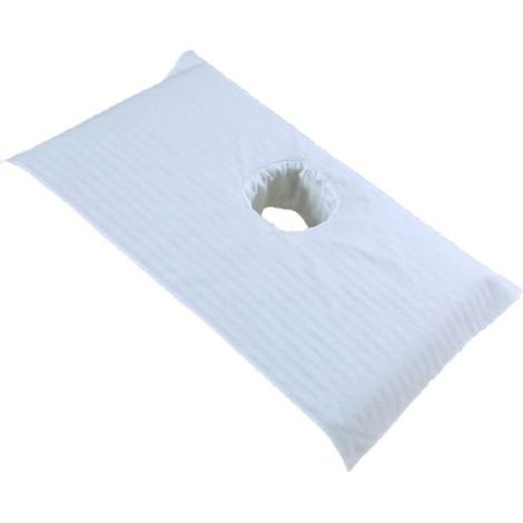 3pcs Housse de Table de Massage, Drap de Lit Massage avec Trou Pour Visage Pour Table Soins de Spa - Blanc Femeo (1/4)