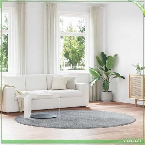 4102930 Tapis Shaggy à poils longs NAVARRA gris clair 240x240 cm (1/5)