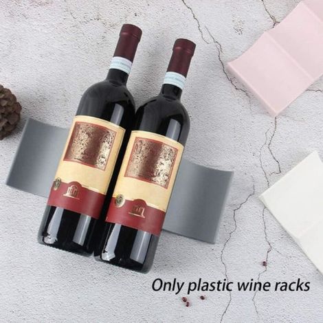 Porte Bouteille Frigo,Casier à Vin Antidérapant,Tapis D'empilage Étagère à Vin,Organiseur de rangement,pour Canette,Cuisine,Bar,Gris (1/4)
