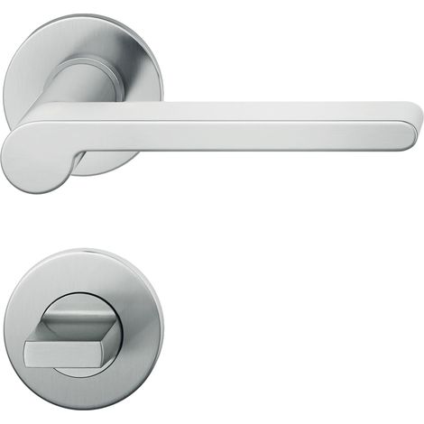 FSB Türbeschlag 10 1021  Türgriff auf Flachrosette WC, 38-42  Edelstahl (1/5)
