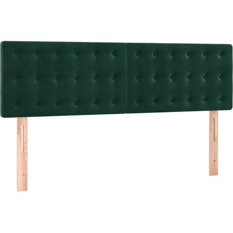 Têtes de lit Vert foncé 144x5x78/88 cm Velours (1/5)