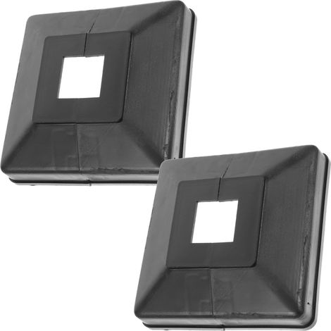Lot de 2 capuchons carrés décoratifs poteaux balcon rampe d'escalier (1/5)