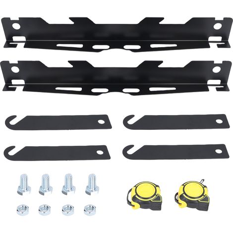 Kit d'outils d'alignement de roues, 2 jeux d'outils d'équilibrage pour embout automobile avec support d'extension, trou de suspension, ruban à mesurer noir (1/5)