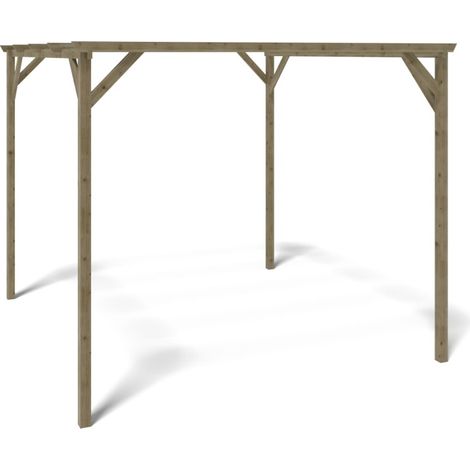 Carport, abri de voiture 3x3 m - 9 m2