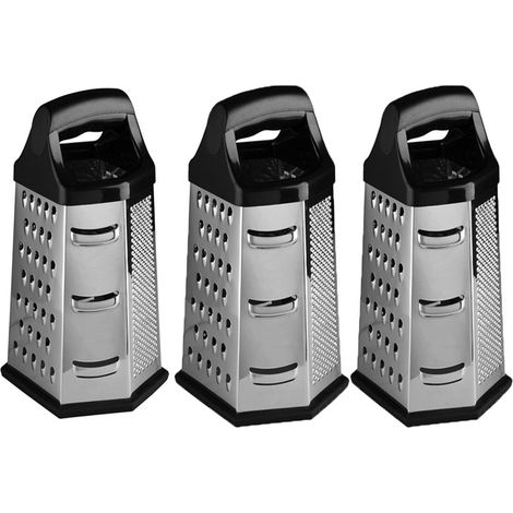 (3 pièces) Râpe manuelle multifonctionnelle à six faces en acier inoxydable, accessoires de cuisine (1/5)
