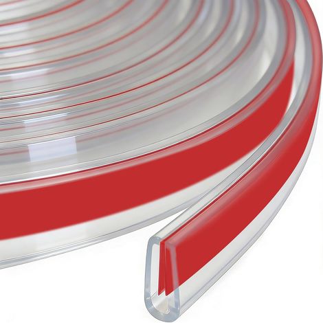 Joint en caoutchouc de bordure, joint auto-adhésif en U de 2-3 mm, flexible pour tôle métallique, portes de voiture et de camion, transparent (1/5)