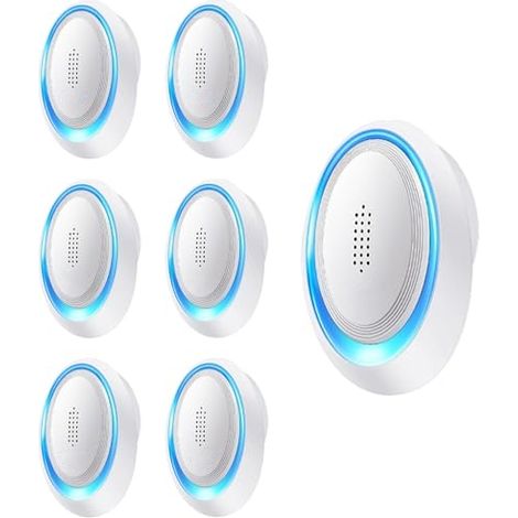 Paquete de 6 repelente de plagas para interiores - Repelente ultrasónico para ratones y ratas - Antirratones - Control eficaz de plagas para roedores, mosquitos, arañas, cucarachas y moscas