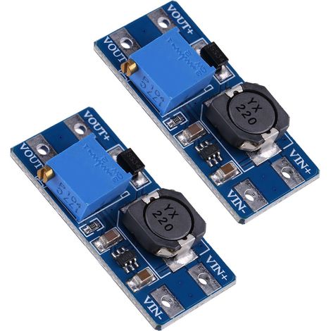 Lot de 2 modules élévateurs de tension DC-DC réglables convertisseur step-up 2A pour alimentation (1/5)
