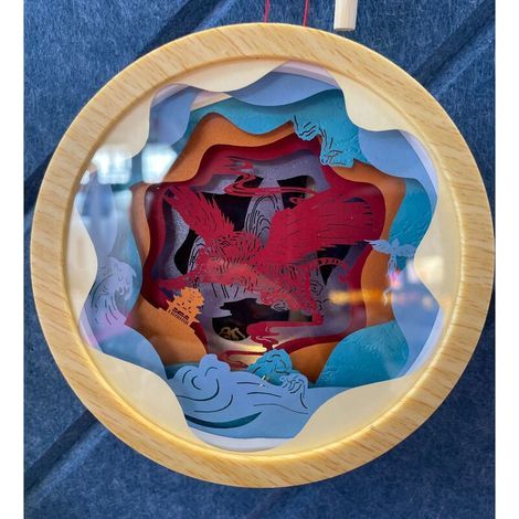 Lampe décorative en papier sculpté, style chinois, bricolage puissant – (1/5)