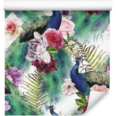Papier peint Paon pour salon et chambre 50x1000 cm (1/5)