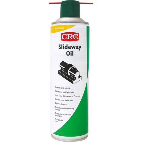 Lubrifiant CRC SLIDEWAY OIL, Aérosol 650ml / 500ml ( Prix pour 1 ) Huile légèrement visqueuse pour la lubrification rapide des glissières, broches, roulements à billes. Multipositions.