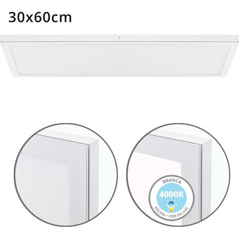 Panel superficie VOLTAIRE 30x60 36W LED 2880lm 4000K 120° C.60xL.30xA.2,3cm Blanco (1/3)