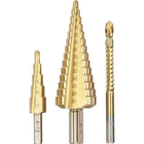KWB Einhell 49525890SET Juego de 3 puntas de paso HSS Chapa de hierro metálico (1/3)