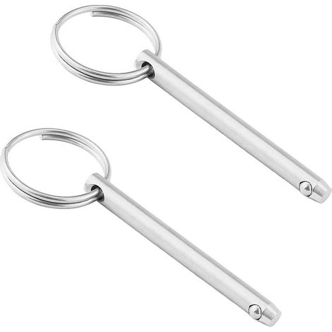 2er-Pack Schnellspannstifte aus Edelstahl 316, 1/4" (6,3 mm), Gesamtlänge 3" (76 mm)