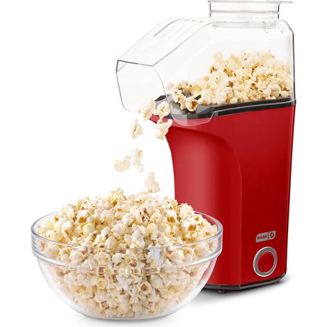 Popcorn Maker - Hot Air Popper - 16 Cups Capacity - Butter Melting Tray Included - For Home Use - Red (1/5)