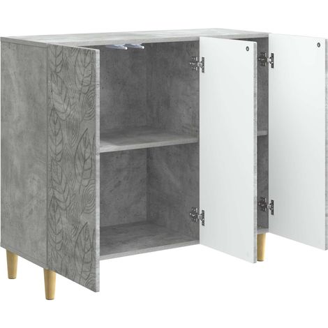 Sideboard/Anrichte/Buffet Betongrau 89 x 34,5 x 80 cm Holzwerkstoff LXWW611750 (1/5)