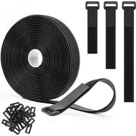 1 Rouleau Sangle 25 Boucles Nylon Résistant 10kg Câble Maison (1/5)