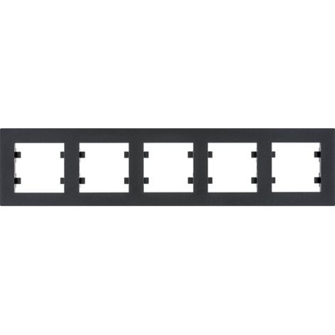 Lumina intense  Marco 5 elementos horizontal negro WL5753