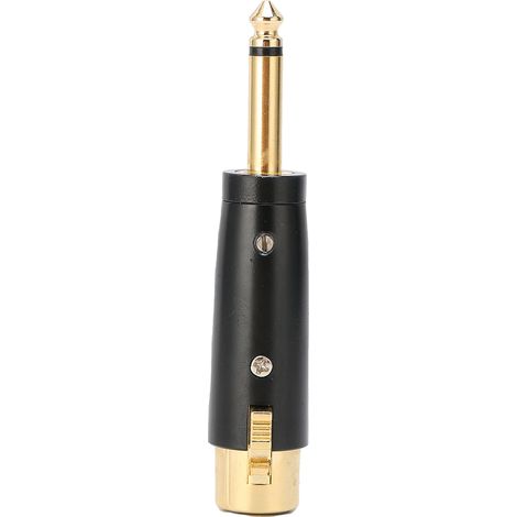 Adaptateur Audio Mono Mâle 6.35mm vers Femelle XLR pour Câble Guitare Micro Interface (1/5)