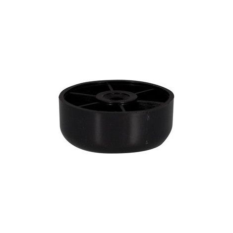 Pie de mueble de PVC negro para atornillar, Diam.50 x H.25 mm (1/2)