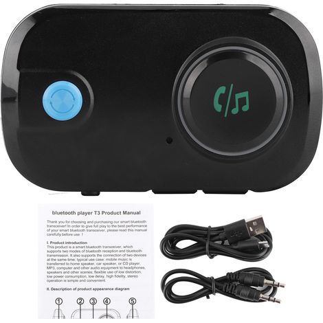 Adaptateur audio Bluetooth V5.0 émetteur-récepteur sans fil prise 3.5mm pour voiture (1/5)