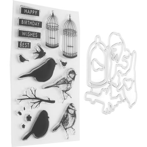 Sceau TPR transparent pour scrapbooking, décoration d'album photo, cage à oiseau DIY (1/5)