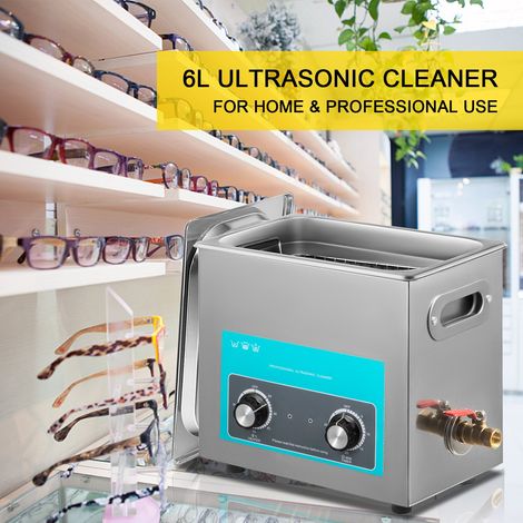 Nettoyeur à Ultrasons Professionnel 6 L, Bac Ultrasons avec Chauffage, Minuterie et Bouton de Commande, Appareil de Nettoyage Ultra… (1/5)