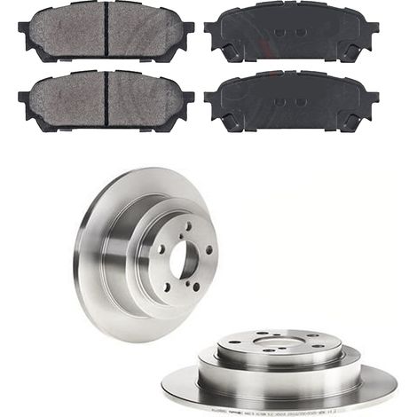 KIT FRENI POSTERIORI compatibile con SUBARU FORESTER (SG) - DISCHI + PASTIGLIE OEM: P 78 014 , P 78 011 / 14665 E , 16139 /SOSTITUZIONE DIRETTA/BASSA POLVERE/SILENZIOSO