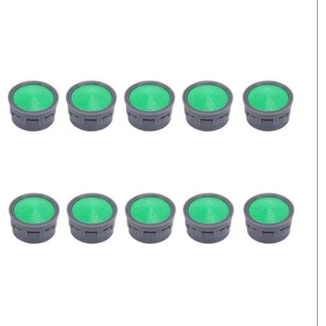 Paquete de 10 filtros aireadores para grifos: pequeños filtros/aireadores de plástico roscados para ahorrar agua, destinados a grifos de cocina y baño. (1/5)