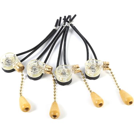 4-teiliger Universal-Zugkettenschalter für Deckenventilatoren und Wandlampen, 250 V/125 V