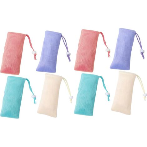 Piece Mesh Soap Bag Set Non Slip Exfoliating Drawstring Bag