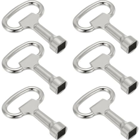 Cle Carre, Clé à Douille en Alliage de Zinc, 8 mm Clé Square Poubelle, 13,5 x 8 x 8 mm Clef Event Radiateurs pour Compteur D'eau, pour Armoires de Distribution, Robinets, Radiateurs (1/5)