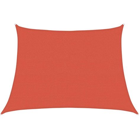 Maison Exclusive - Sonnensegel 160 g/m² Trapezform Terrakottarot