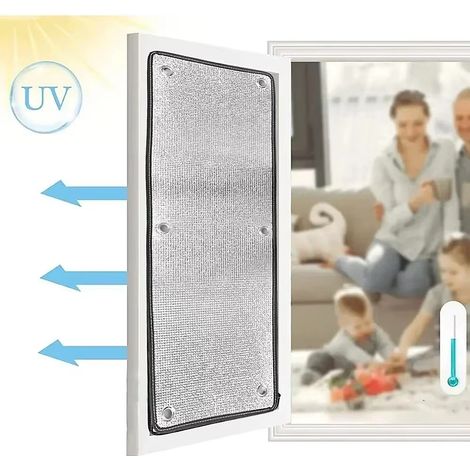 Film occultant pour fenêtres, protection solaire en aluminium, protection UV pour vitres, 60 x 100 cm (1/4)