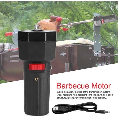 Barbecue Moteur Moteur de Barbecue BBQ Moteur Électrique Moteur Tourne Broche avec Câble USB pour Extérieur Pique-Nique Cuisine