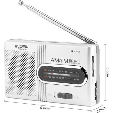 Radio portable universelle AM-FM avec haut-parleurs intégrés - LAT (1/4)