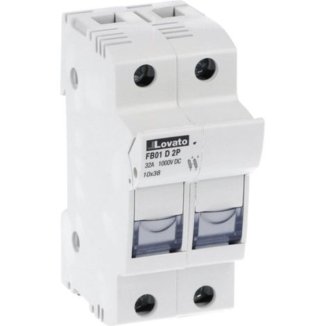 Portafusibili Sezionabili 2P 10X38 1000V Dc ( Lovato Cod. Fb01D2P ) (1/6)